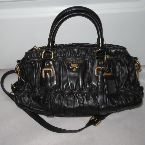 Prada Gauffre Nappa Black Satchel - Picture 2 of 14